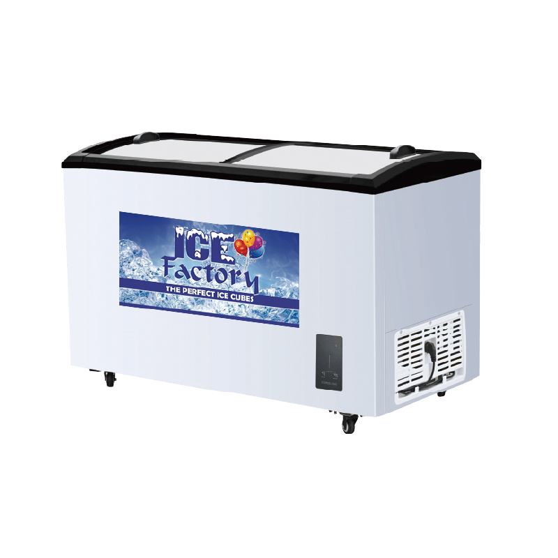 Ice cream freezer and glass