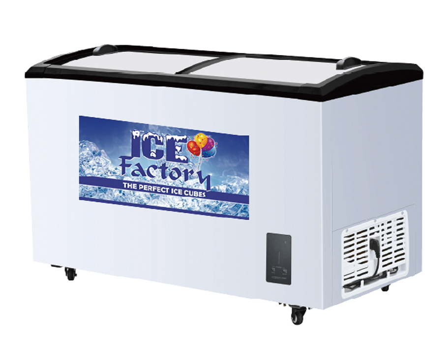 Ice cream freezer and glass