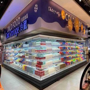 Display air curtain cabinet