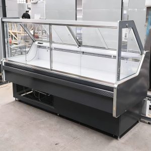 Right-angled cooked food refrigerated display case