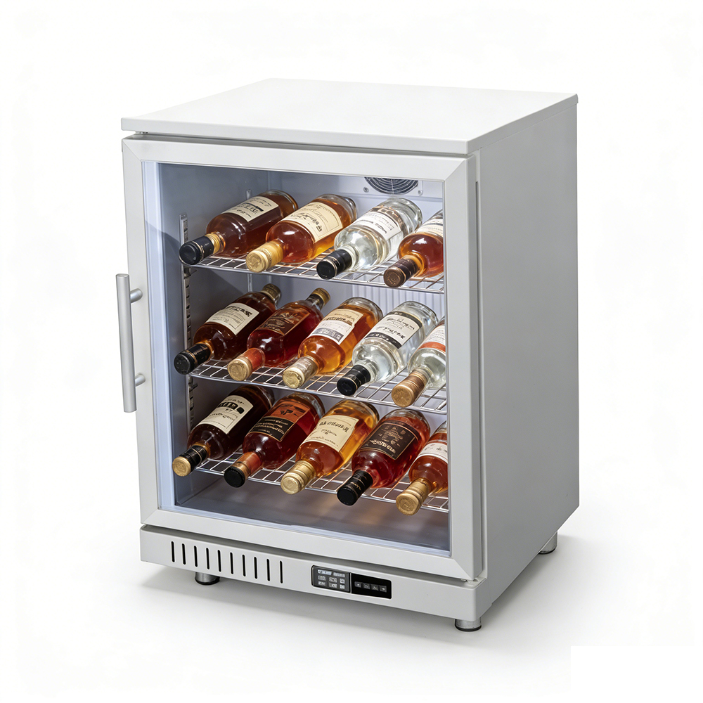 Single-door refrigerated display bar counter