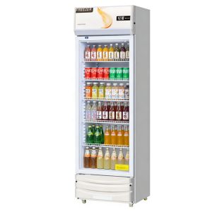 Single-door upright refrigerated display case