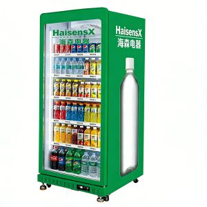 Single-door upright refrigerated display case