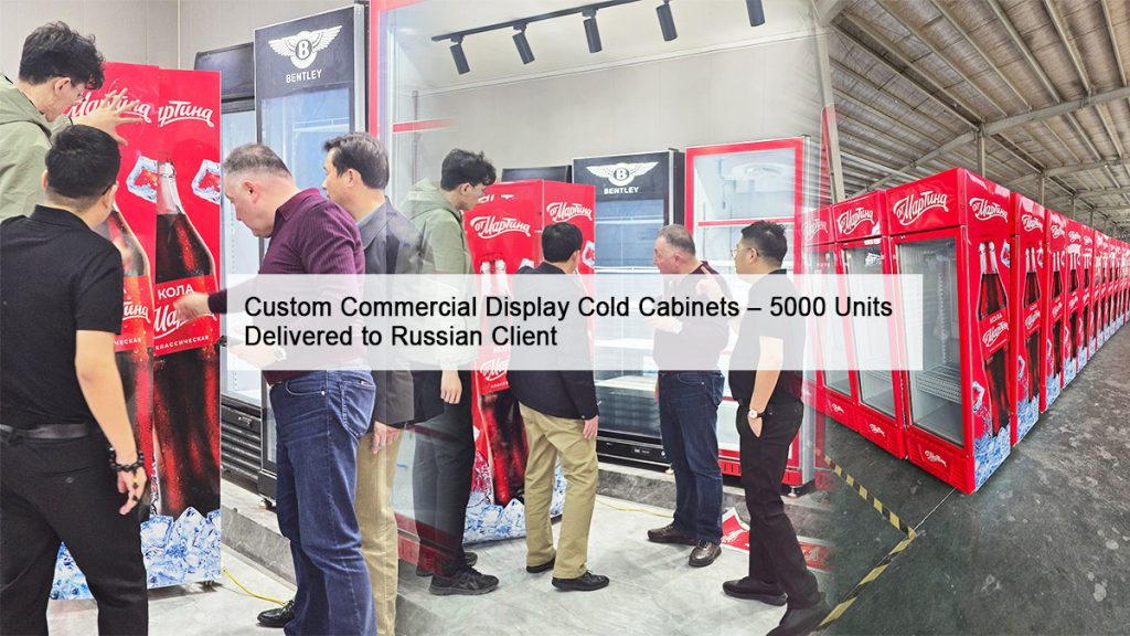 Custom Commercial Display Cold Cabinets – 5000 Units Delivered to Russian Client