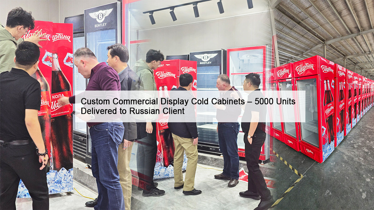 Custom Commercial Display Cold Cabinets – 5000 Units Delivered to Russian Client
