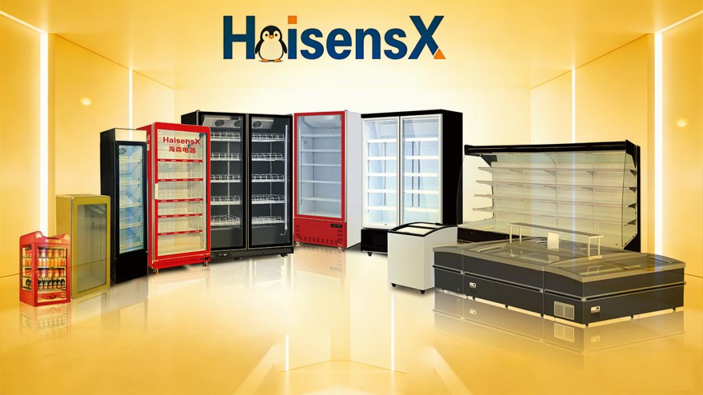 Glass door beverage cooler for restaurant