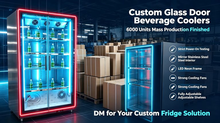 custom glass door beverage coolers