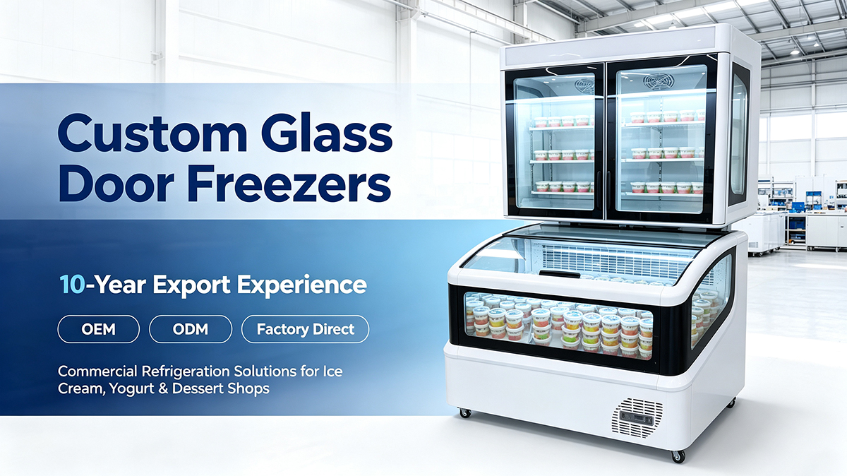 custom glass door freezer OEM ODM